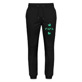 VATERTAG. ALLES GUTE ZUM GEBURTSTAG, PAPA. PAPA. ALLES GUTE ZUM GEBURTSTAG! - Stanley/Stella Unisex Bio Jogginghose Mover  - Schwarz - Vorne - Marisol (170cm) & Nik (191cm)