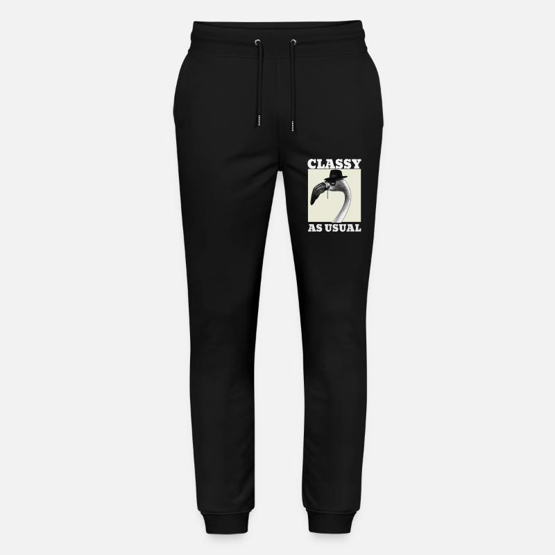Classy As Usual Flamingo - Stanley/Stella Mover Unisex Organic Jogging Trousers - black
