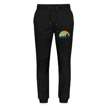 Évolution du chat - Pantalon de jogging bio MOVER Stanley/Stella unisexe - noir - Devant - Marisol (170cm) & Nik (191cm)