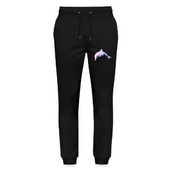 Dauphin de forêt - Pantalon de jogging bio MOVER Stanley/Stella unisexe - noir - Devant - Marisol (170cm) & Nik (191cm)