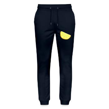 lemon slice - Stanley/Stella Mover Unisex Organic Jogging Trousers - navy - Front - Marisol (170cm) & Nik (191cm)