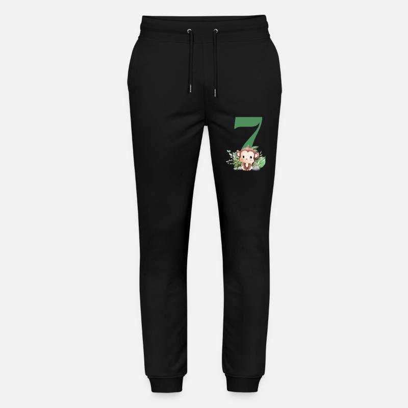 7e anniversaire singe safari - Pantalon de jogging bio MOVER Stanley/Stella unisexe - noir