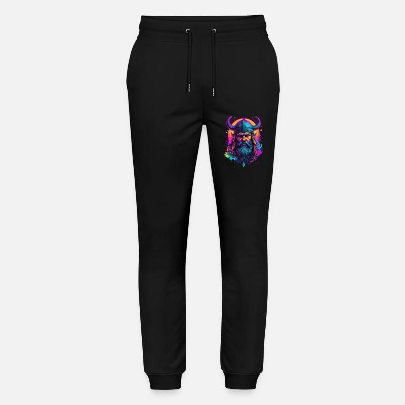 Farbenfroher Wikinger - Stanley/Stella Unisex Bio Jogginghose Mover  - Schwarz