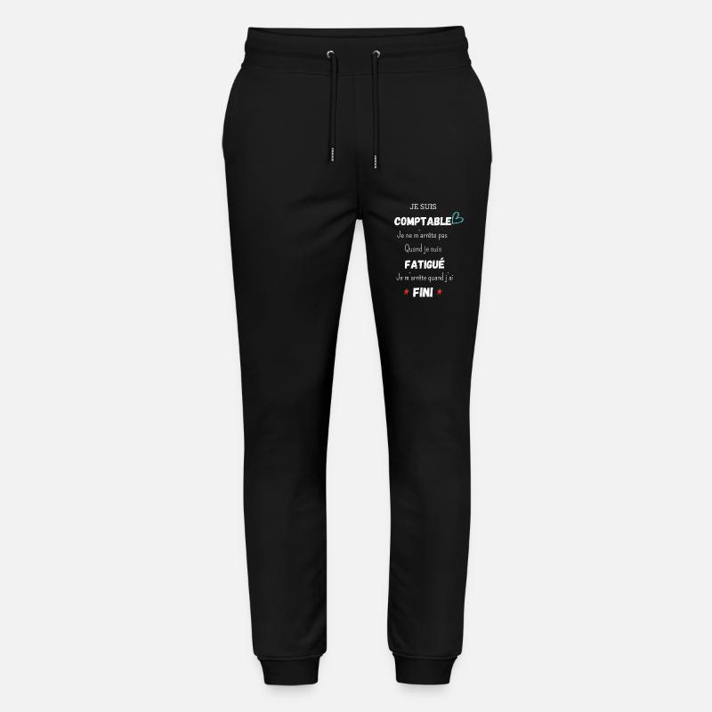 Humour Comptable - Pantalon de jogging bio MOVER Stanley/Stella unisexe - noir