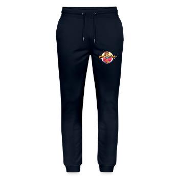 GYM RAT - Pantalon de jogging bio MOVER Stanley/Stella unisexe - marine - Devant - Marisol (170cm) & Nik (191cm)