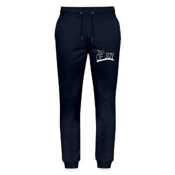Aventures à vélo Cultiver la félicité État de béatitude - Pantalon de jogging bio MOVER Stanley/Stella unisexe - marine - Devant - Marisol (170cm) & Nik (191cm)