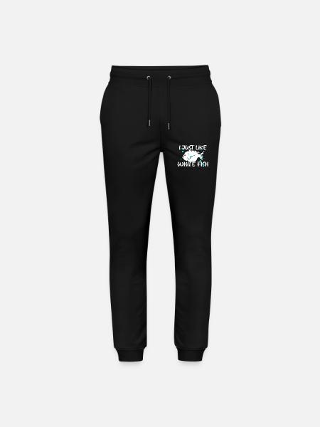 White Fish Quote - Stanley/Stella Mover Unisex Organic Jogging Trousers - black