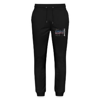 Couleurs du drapeau des États-Unis à Kamala Harris 2024 pour - Pantalon de jogging bio MOVER Stanley/Stella unisexe - noir - Devant - Marisol (170cm) & Nik (191cm)