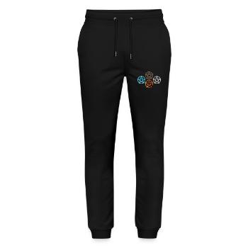 Pentagramme Quatre Éléments - Pantalon de jogging bio MOVER Stanley/Stella unisexe - noir - Devant - Marisol (170cm) & Nik (191cm)