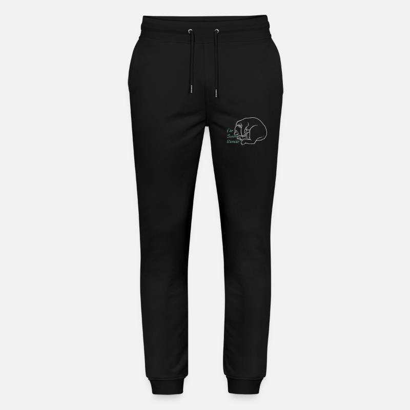 Eat sleep repeat - Stanley/Stella Mover Unisex Organic Jogging Trousers - black