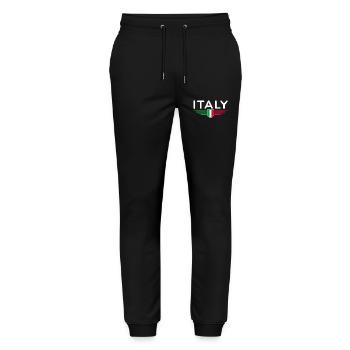 I Love Italy Tenue T-Shirt Design - Pantalon de jogging bio MOVER Stanley/Stella unisexe - noir - Devant - Marisol (170cm) & Nik (191cm)