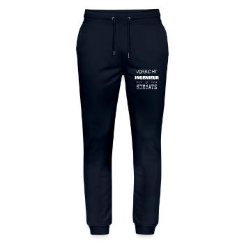 Vocation Engineer - Stanley/Stella Mover Unisex Organic Jogging Trousers - navy - Front - Marisol (170cm) & Nik (191cm)