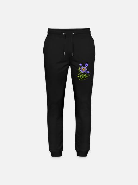 Flowers - Stanley/Stella Mover Unisex Organic Jogging Trousers - black