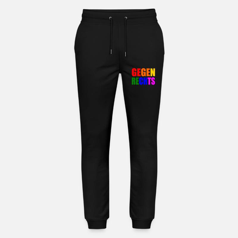 Gegen rechts - Stanley/Stella Unisex Bio Jogginghose Mover  - Schwarz