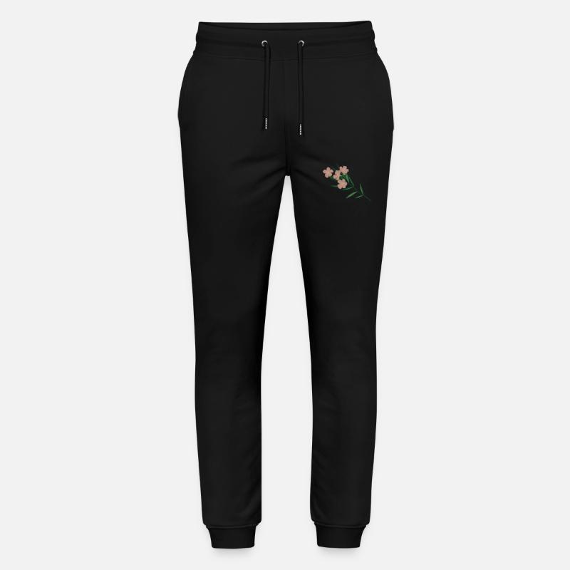 Branche de fleur de laurier-rose - Pantalon de jogging bio MOVER Stanley/Stella unisexe - noir