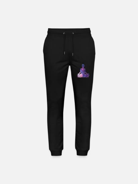 Yoga Meditation Universe - Stanley/Stella Mover Unisex Organic Jogging Trousers - black