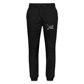 Teichhuhn - Stanley/Stella Unisex Bio Jogginghose Mover  - Schwarz - Vorne - Marisol (170cm) & Nik (191cm)