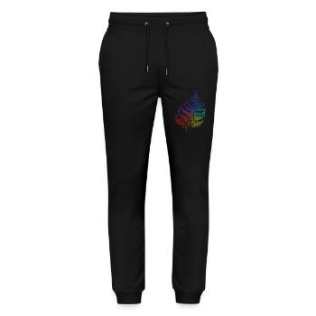 Rainbow Fern - Be Natural - T-Shirt, Hoodie - Stanley/Stella Mover Unisex Organic Jogging Trousers - black - Front - Marisol (170cm) & Nik (191cm)