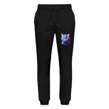 cat - Stanley/Stella Mover Unisex Organic Jogging Trousers - black - Front - Marisol (170cm) & Nik (191cm)
