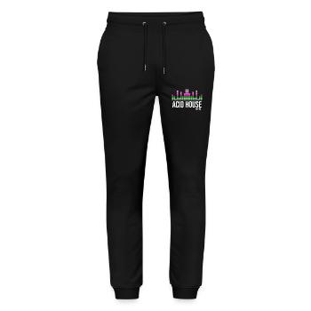 Acid house music - Stanley/Stella Mover Unisex Organic Jogging Trousers - black - Front - Marisol (170cm) & Nik (191cm)