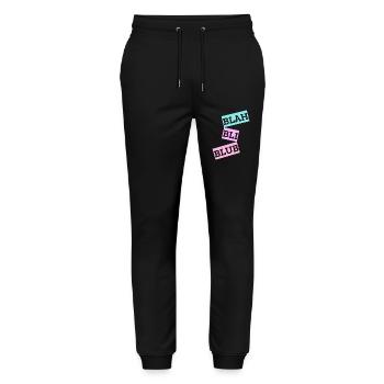Blah Bli Blub - Stanley/Stella Unisex Bio Jogginghose Mover  - Schwarz - Vorne - Marisol (170cm) & Nik (191cm)