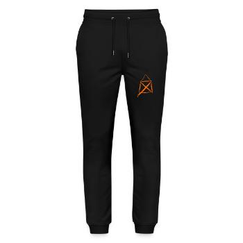 Oranges Haus auf T-Shirt - Stanley/Stella Unisex Bio Jogginghose Mover  - Schwarz - Vorne - Marisol (170cm) & Nik (191cm)