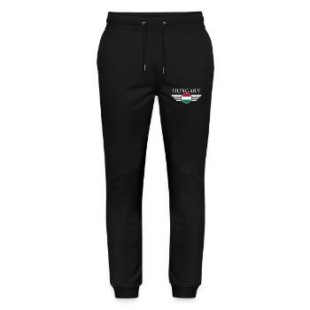 Ich liebe Ungarn - Stanley/Stella Unisex Bio Jogginghose Mover  - Schwarz - Vorne - Marisol (170cm) & Nik (191cm)