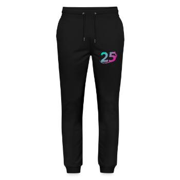 Number 25 multicolor - Stanley/Stella Mover Unisex Organic Jogging Trousers - black - Front - Marisol (170cm) & Nik (191cm)