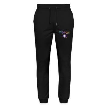 #Stayliquid Einhorn-Herz - Stanley/Stella Unisex Bio Jogginghose Mover  - Schwarz - Vorne - Marisol (170cm) & Nik (191cm)