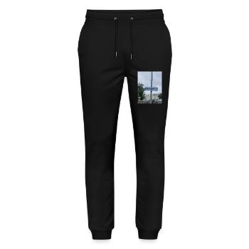 ReuMÄDCHENplatz - Pantalon de jogging bio MOVER Stanley/Stella unisexe - noir - Devant - Marisol (170cm) & Nik (191cm)