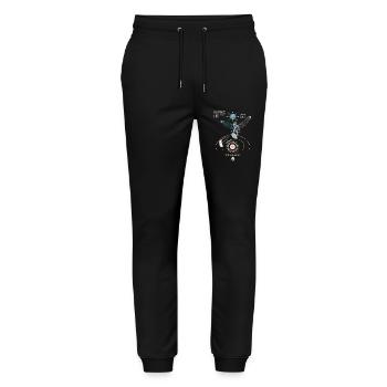Kitesurfer - Stanley/Stella Unisex Bio Jogginghose Mover  - Schwarz - Vorne - Marisol (170cm) & Nik (191cm)