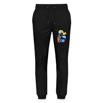 vintage abstract creature - Stanley/Stella Mover Unisex Organic Jogging Trousers - black - Front - Marisol (170cm) & Nik (191cm)