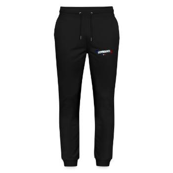 Französisches Banner - Stanley/Stella Unisex Bio Jogginghose Mover  - Schwarz - Vorne - Marisol (170cm) & Nik (191cm)