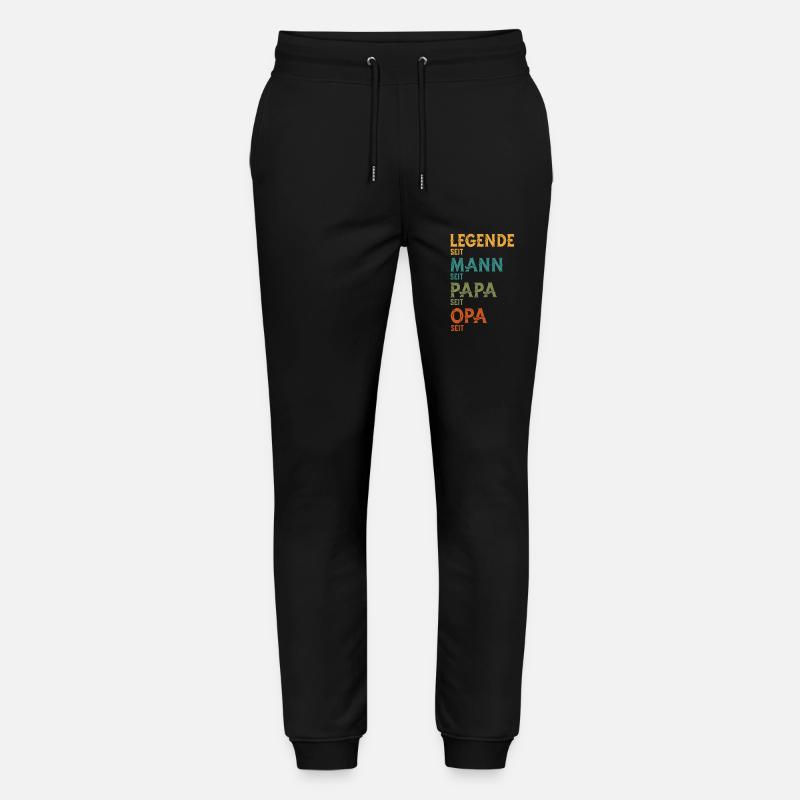 Opa Legende Seit Personalisiertes Jahresgeschenk - Stanley/Stella Unisex Bio Jogginghose Mover  - Schwarz