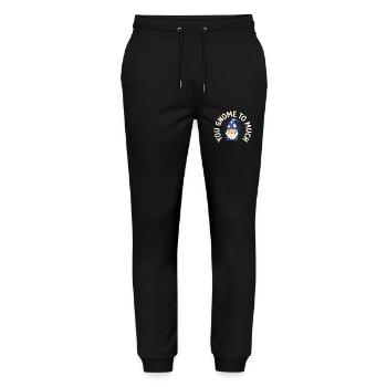 Garden Gnome Costume You Gnome To Much Gnome - Stanley/Stella Mover Unisex Organic Jogging Trousers - black - Front - Marisol (170cm) & Nik (191cm)