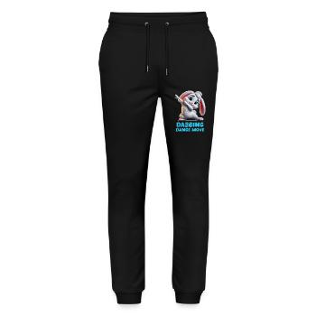 Rabbit Dabbing - Stanley/Stella Mover Unisex Organic Jogging Trousers - black - Front - Marisol (170cm) & Nik (191cm)