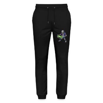 Zombie Zocker Power Retro Gamer - Stanley/Stella Unisex Bio Jogginghose Mover  - Schwarz - Vorne - Marisol (170cm) & Nik (191cm)