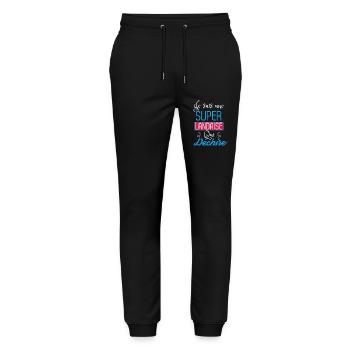 Je suis une Super LADAISE qui déchire - Pantalon de jogging bio MOVER Stanley/Stella unisexe - noir - Devant - Marisol (170cm) & Nik (191cm)