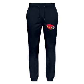 Concevoir des bandes dessinées empilées - Pantalon de jogging bio MOVER Stanley/Stella unisexe - marine - Devant - Marisol (170cm) & Nik (191cm)