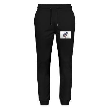 black-mantled tamarin Schwarzrückentamarin - Stanley/Stella Mover Unisex Organic Jogging Trousers - black - Front - Marisol (170cm) & Nik (191cm)