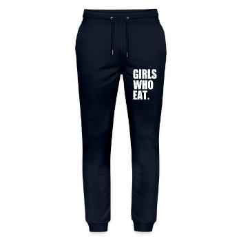Girls who eat - Stanley/Stella Mover Unisex Organic Jogging Trousers - navy - Front - Marisol (170cm) & Nik (191cm)