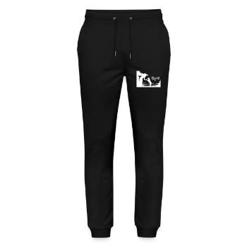 Dog Hund - Stanley/Stella Unisex Bio Jogginghose Mover  - Schwarz - Vorne - Marisol (170cm) & Nik (191cm)