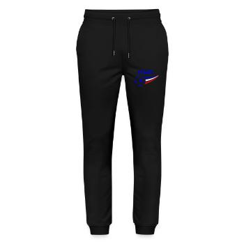 france soccer - Stanley/Stella Unisex Bio Jogginghose Mover  - Schwarz - Vorne - Marisol (170cm) & Nik (191cm)