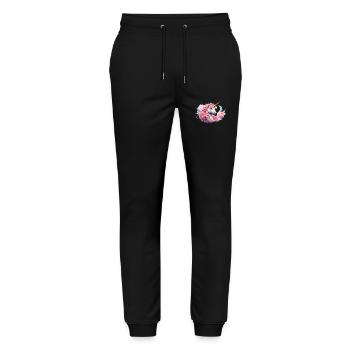 Einhorn bunt, Kind, Fabelwesen, Märchen, Pferd - Stanley/Stella Unisex Bio Jogginghose Mover  - Schwarz - Vorne - Marisol (170cm) & Nik (191cm)