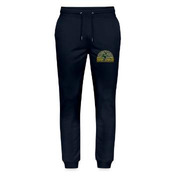 Radfahrer - Stanley/Stella Unisex Bio Jogginghose Mover  - Navy - Vorne - Marisol (170cm) & Nik (191cm)