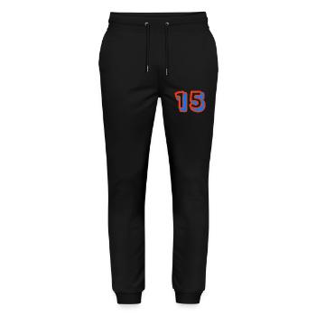 15. 15 YEARS. 15th ANNIVERSARY. 15 YEAR ANNIVERSARY. - Stanley/Stella Mover Unisex Organic Jogging Trousers - black - Front - Marisol (170cm) & Nik (191cm)
