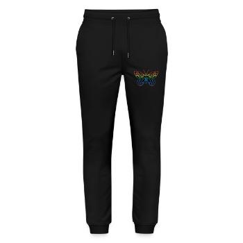 Schmetterling - Stanley/Stella Unisex Bio Jogginghose Mover  - Schwarz - Vorne - Marisol (170cm) & Nik (191cm)