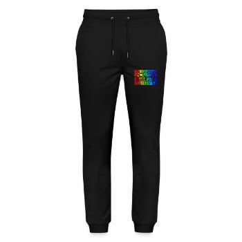 Aimez-moi la Saint-Valentin Joyeux Valentin Saint-Valentin - Pantalon de jogging bio MOVER Stanley/Stella unisexe - noir - Devant - Marisol (170cm) & Nik (191cm)
