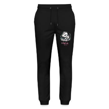 Mama est 2024 I Panda Bear Mum I First Time Mom - Stanley/Stella Mover Unisex Organic Jogging Trousers - black - Front - Marisol (170cm) & Nik (191cm)