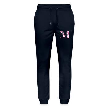 Buchstabe m Küsse - Stanley/Stella Unisex Bio Jogginghose Mover  - Navy - Vorne - Marisol (170cm) & Nik (191cm)